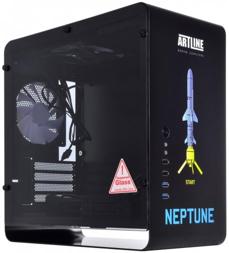 Корпус QUBE Eagle NeptuneUA Black with window (QBX3M_WBNU3PN)