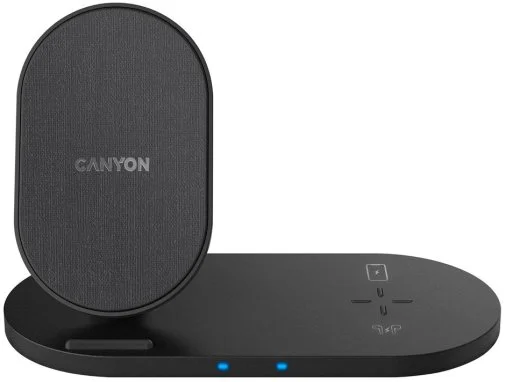 Фото: Бездротова зарядна станція Canyon WS-202 2in1 10W Black (CNS-WCS202B) № 7 | KTC