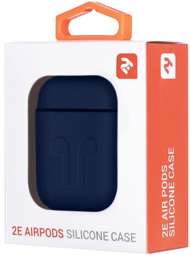 Чохол 2E для Apple Airpods - Pure Color Silicone Imprint (1.5mm) Navy