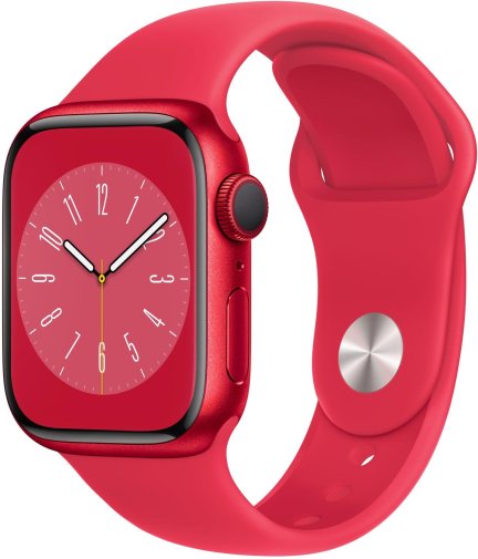  Смарт годинник Apple Watch Series 8 GPS 41mm PRODUCT RED Aluminium Case with RED Sport Band - Regular (MNP73)