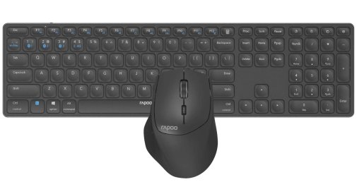 Комплект клавіатура+миша Rapoo 9800M Wireless Dark Grey (9800M dark grey)
