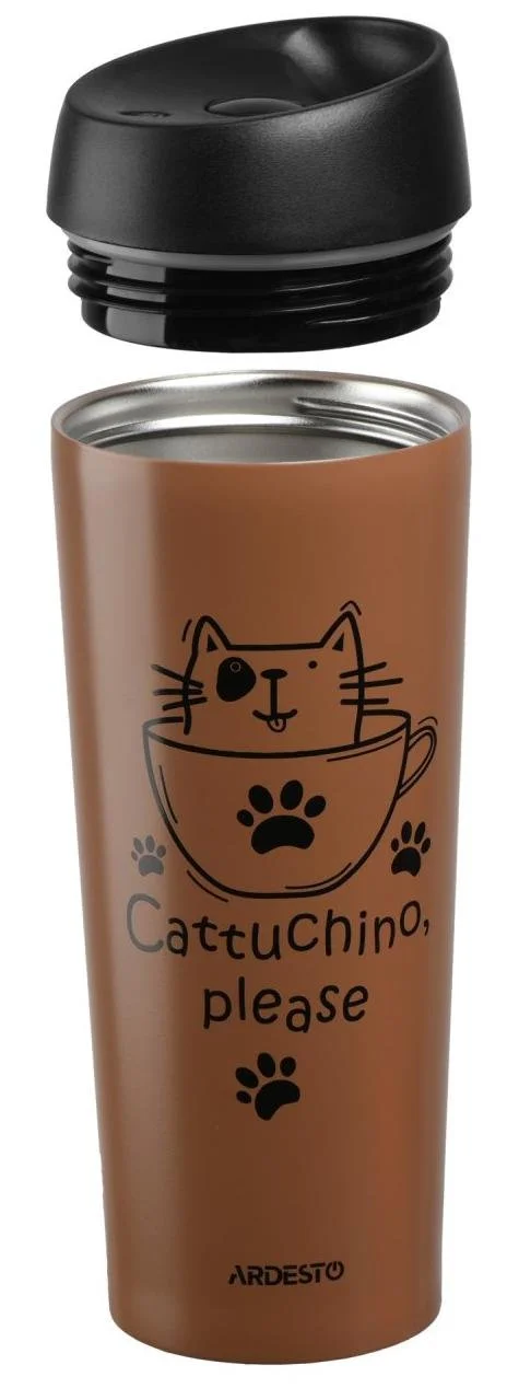 Фото: Термочашка Ardesto Coffee time Cat 450ml mocha (AR2645DMM) № 5 | KTC