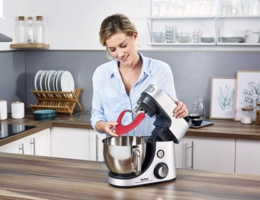 Планетарний міксер Tefal Masterchef Gourmet+ 1100Вт, 10 насадок, Stainless Steel