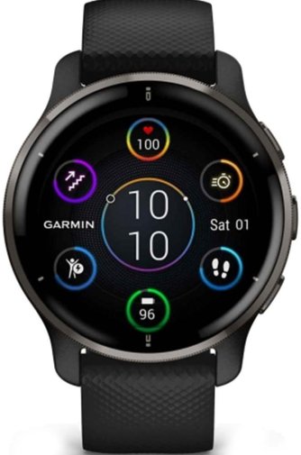 Смарт годинник Garmin Venu 2 Plus Slate/Black with Black Band (010-02496-11)