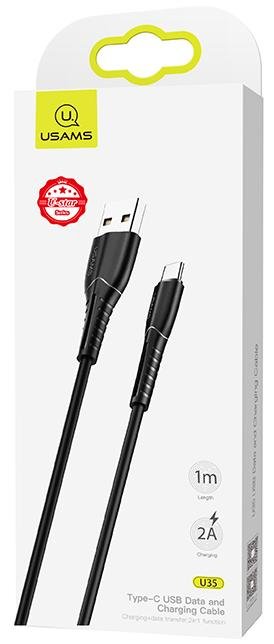 Кабель Usams US-SJ366 U35 AM/Type-C 1m Black (SJ366USB01)