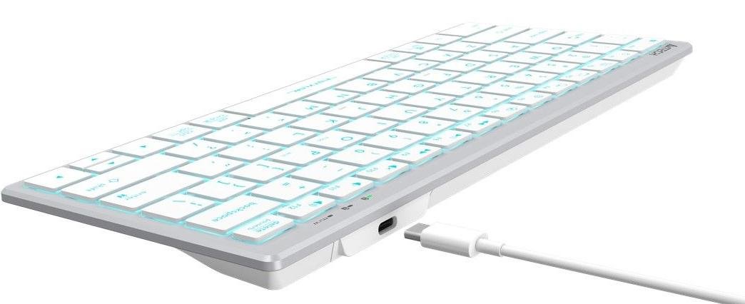 Клавіатура компактна A4tech FX61 Fstyler USB White