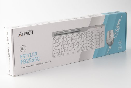 Комплект клавіатура+миша A4tech FB2535C Icy White