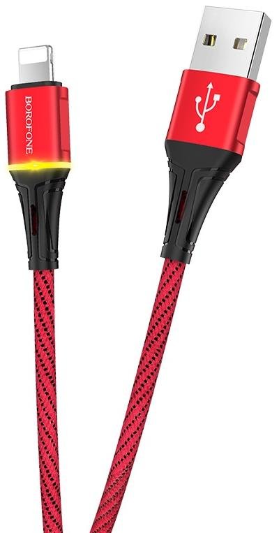 Кабель BOROFONE BU25 Glory 2.4A AM / Lightning 1.2m Red (BU25LR)