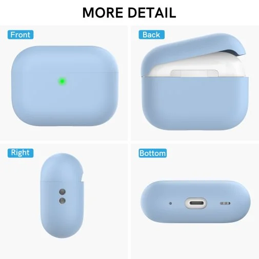 Фото: Чохол for AirPods Pro 2 - Silicon Case Two Parts Sky blue № 11 | KTC