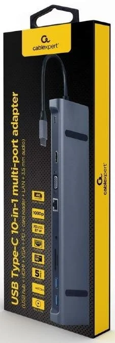 Фото: USB-хаб Cablexpert 9in1 Grey (A-CM-COMBO10-01) № 5 | KTC