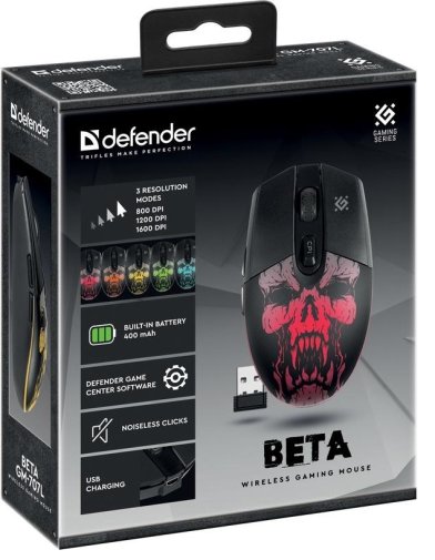 Миша Defender Beta GM-707L Wireless Black (52707)