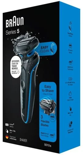 Фото: Електробритва Braun Series 5 51-B1000s Flex Wet/Dry Black/Blue (81770260) № 11 | KTC