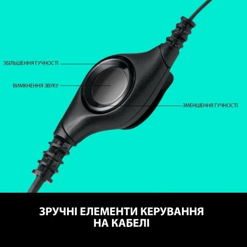 Фото: Гарнітура Logitech H390 HeadSet USB Black (981-000406) № 16 | KTC