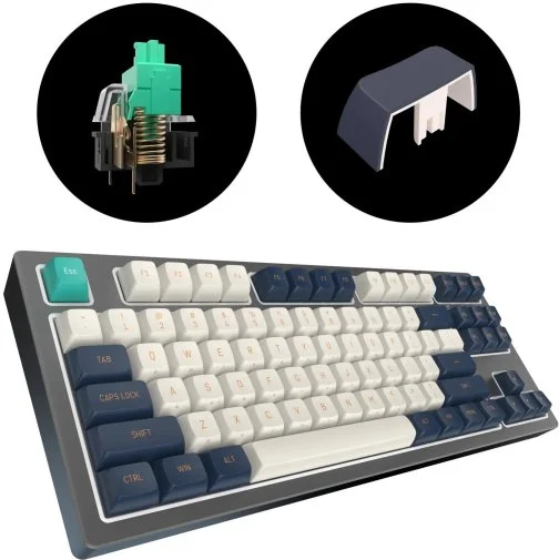 Фото: Клавіатура Dark Project KD87B Mech. Gateron Cap Teal ENG/UA/RU (KB-GCT-872-702124) № 15 | KTC