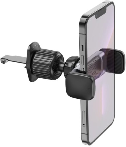Кріплення для мобільного телефону Hoco CA110 pull clip air outlet car holder Black Metal Gray (6931474767189)
