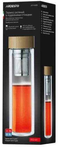 Фото: Термос Ardesto 450ml with a bamboo lid AR1345BB № 10 | KTC