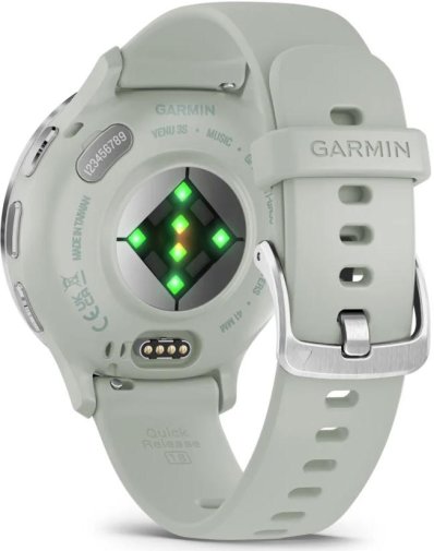Смарт годинник Garmin Venu 3S - Silver Stainless Steel Bezel with Sage Gray Case and Silicone Band (010-02785-01)