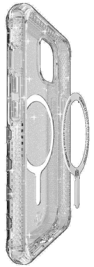 Чохол iTSkins for iPhone 15 HYBRID R Spark with MagSafe Transparent (AP5N-HBSPM-TRSP)