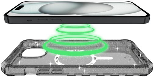 Чохол iTSkins for iPhone 15 Supreme R Spark with MagSafe Smoke (AP5N-MGSPA-SMOK)