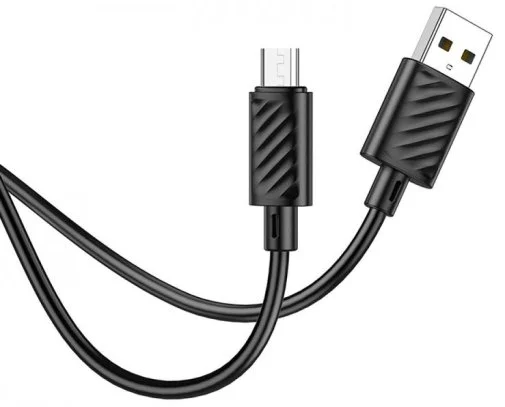 Фото: Кабель Hoco X88 Gratified AM / MicroUSB1m Black (6931474783325) № 7 | KTC