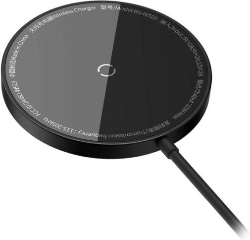 Бездротовий зарядний пристрій Baseus Simple Mini3 Magnetic Wireless Charger 15W Black (CCJJ040001)
