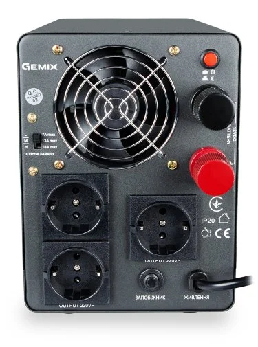 Фото: ДБЖ Gemix PSN-1200U 3xSchuko / No battery (PSN1200U) № 4 | KTC