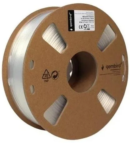 Фото: Пластик (філамент) для 3D друку Gembird 3D ABS 1kg/1.75mm Filament Transparent (3DP-ABS1.75-01-TR) № 5 | KTC