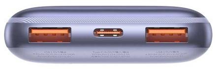 Батарея універсальна Baseus Bipow Pro 10000mAh 22.5W Violet (PPBD040005)