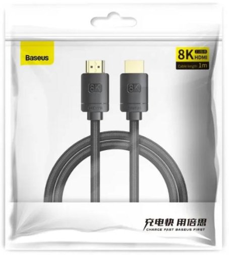  Кабель Baseus High Definition Series 8K HDMI / HDMI 8K 1m Black (CAKGQ-J01)