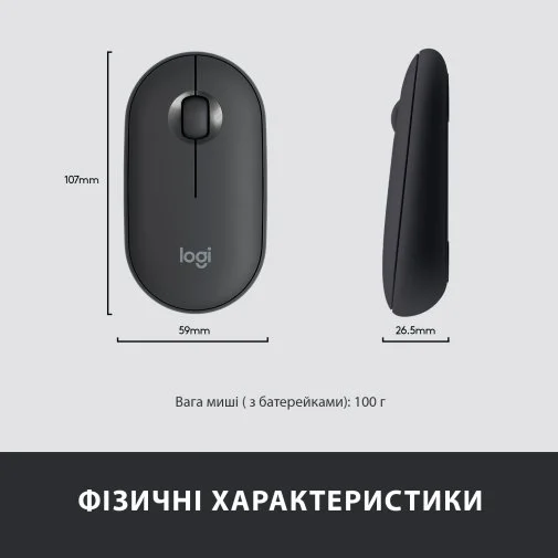 Фото: Комплект клавіатура+миша Logitech MK470 Slim Combo Graphite (920-009204) № 21 | KTC
