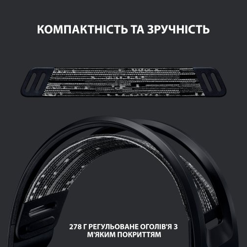 Гарнітура Logitech Lightspeed Wireless RGB Gaming Headset G733 Black (981-000864)