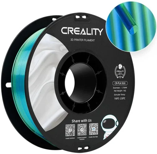 Фото: Пластик (філамент) для 3D друку Creality 3D PLA Filament Silk Gloss Blue/Green (3301120011) № 4 | KTC