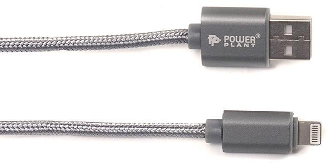 Кабель PowerPlant Quick Charge AM/Lightning 2m Gray (CA910526)