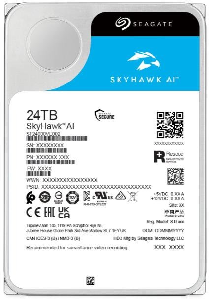 Жорсткий диск Seagate SkyHawk AI SATA III 24TB (ST24000VE002)