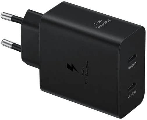 Фото: Зарядний пристрій Samsung Duo EP-T5020XBEGEU PD 50W Black with Type-C/Type-C № 6 | KTC