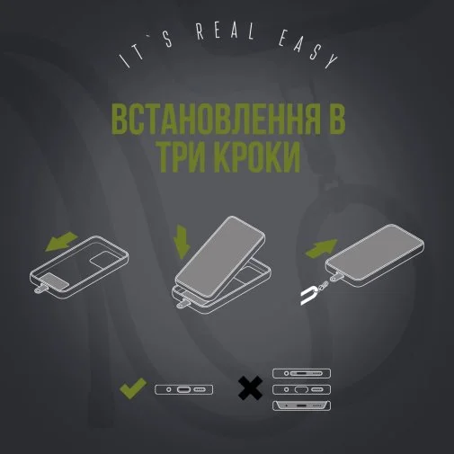 Фото: Ремінець для смартфону ArmorStandart Rope Titanium Moss with Clear holder (ARM76100) № 11 | KTC