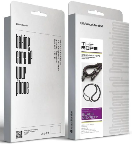 Фото: Ремінець для смартфону ArmorStandart Rope Black Royalty with Clear holder (ARM76093) № 12 | KTC