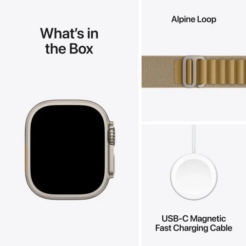 Фото: Смарт годинник Apple Watch Ultra 2 2024 49mm Natural Titanium Case with Tan Alpine Loop - M (MX4F3) № 18 | KTC