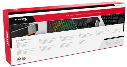 Клавіатура HyperX Alloy Rise PBT HX Red ENG/UA USB Black (7G7A3AA)