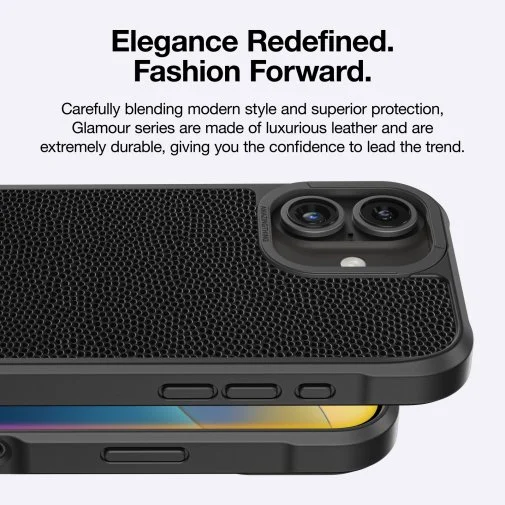 Фото: Чохол AMAZINGthing for iPhone 16 - Glamour Case MagSafe Black (IP166.1GMBK) № 24 | KTC