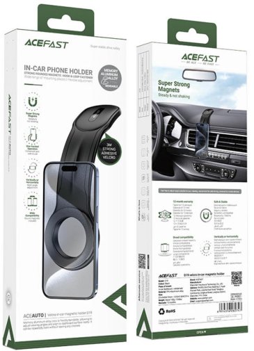 Кріплення для мобільного телефону Acefast D19 Velcro in-car holder Black (6974316282747)