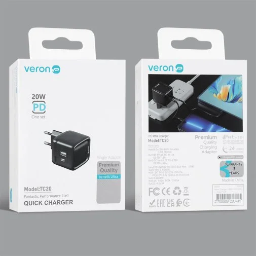 Фото: Зарядний пристрій Veron TC20 20W Black № 5 | KTC