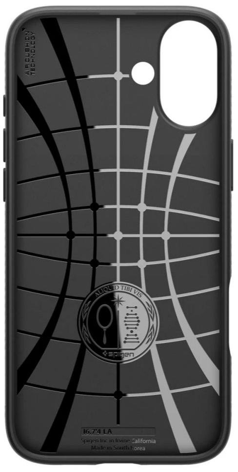 Чохол Spigen for Apple iPhone 16 Plus - Liquid Air Matte Black (ACS08066)