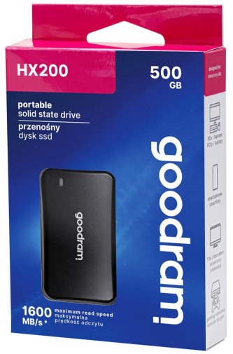 Зовнішній SSD-накопичувач GOODRAM HX200 500GB Black (SSDPR-HX200-500)