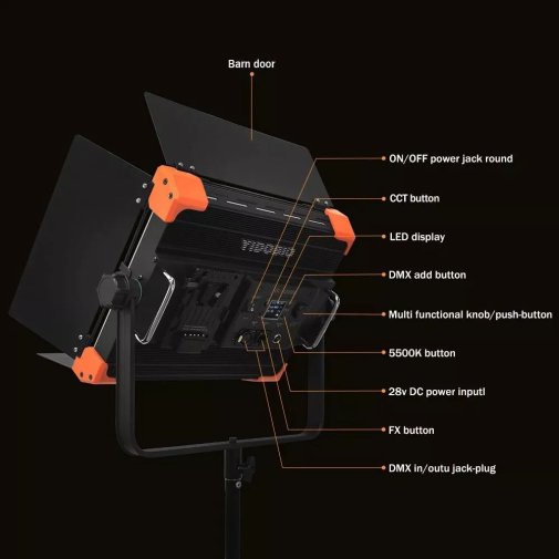 Лампа відеосвітло Veron GL-1200C 120W