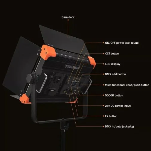 Фото: Лампа відеосвітло Veron GL-1200C 120W № 10 | KTC