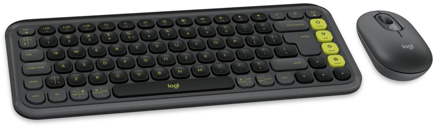 Комплект клавіатура+миша Logitech POP Icon Combo Graphite/Green (920-013156)