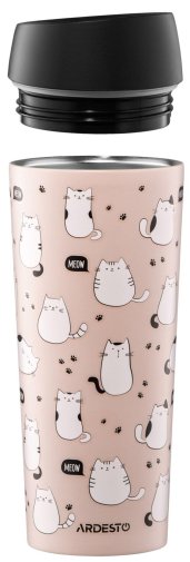 Термос Ardesto Coffee Time Cats 450 ml Brown AR2645FC