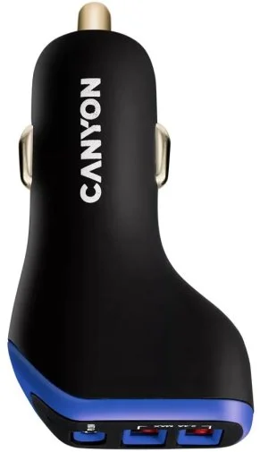 Фото: Автомобільний зарядний пристрій Canyon C-08 Black/Purple (CNE-CCA08PU) № 7 | KTC