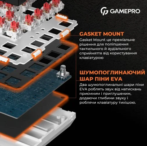 Фото: Клавіатура GamePro MK160B RGB USB Black № 33 | KTC